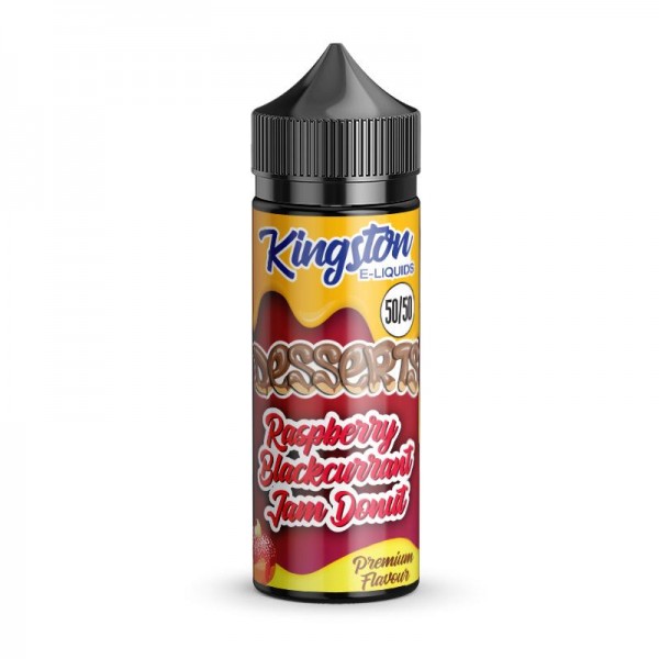 RASPBERRY BLACKCURRANT DONUT E LIQUID KINGSTON 50/50 DESSERTS 100ML 50VG