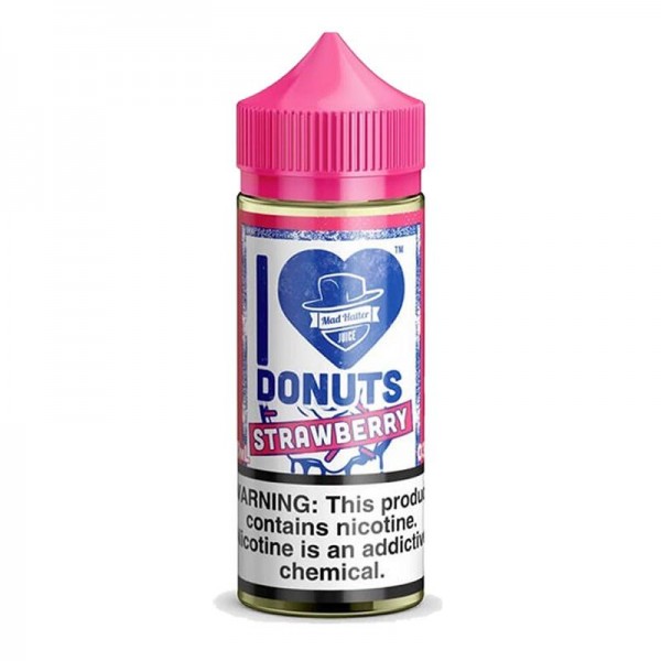 I LOVE DONUTS STRAWBERRY E LIQUID BY MAD HATTER 80ML 70VG