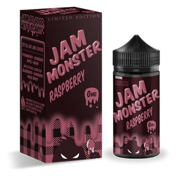 RASPBERRY E LIQUID BY JAM MONSTER 100ML 75VG