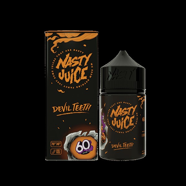 DEVIL TEETH E LIQUID BY NASTY JUICE - 50ML SHORTFILL 50ML 70VG