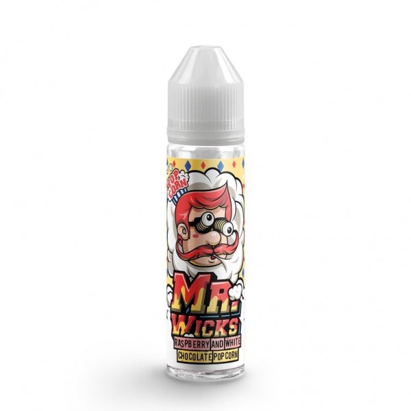 RASPBERRY AND WHITE CHOCOLATE POPCORN E LIQUID BY MR WICKS 50ML 70VG