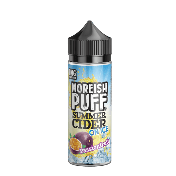 PASSIONFRUIT E LIQUID BY MOREISH PUFF - SUMMER CIDER ON ICE 100ML 70VG