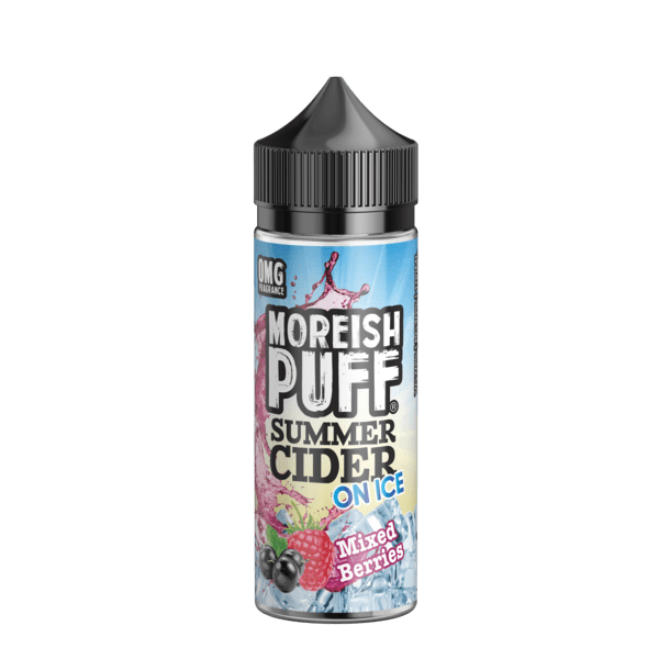 MIXED BERRIES E LIQUID BY MOREISH PUFF - SUMMER CIDER ON ICE 100ML 70VG