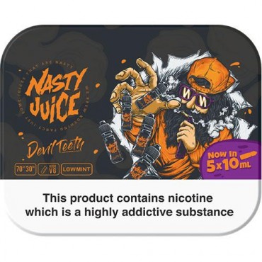 DEVIL TEETH E LIQUID BY NASTY JUICE - TDP MULTIPACK 5 X 10ML 70VG