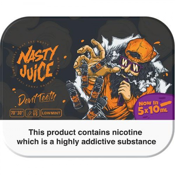 DEVIL TEETH E LIQUID BY NASTY JUICE - TDP MULTIPACK 5 X 10ML 70VG