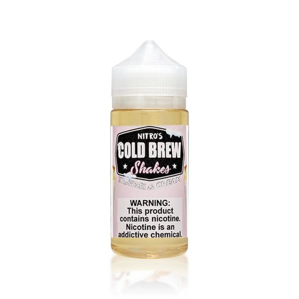 STRAWBERI & CREAM E LIQUID BY NITROS COLD BREW SHAKES 100ML 70VG