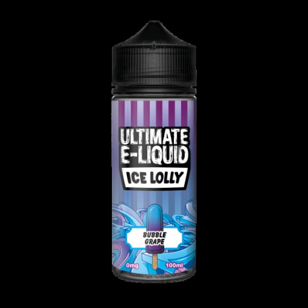 BUBBLE GRAPE E LIQUID BY ULTIMATE E-LIQUID - ICE LOLLY 100ML 70VG