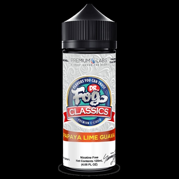 PAPAYA LIME GUAVA CLASSICS E LIQUID BY DR FOG 100ML 75VG