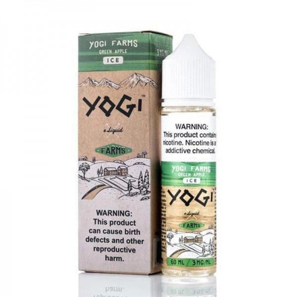 GREEN APPLE ICE E LIQUID BY YOGI FARMS 50ML 70VG