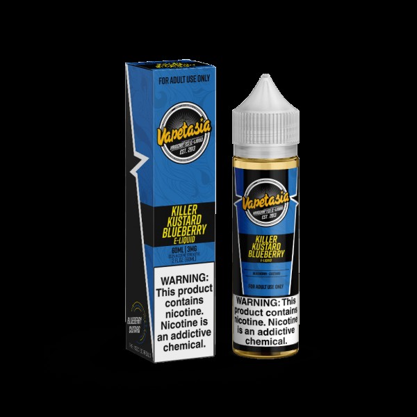 BLUEBERRY KILLER KUSTARD E LIQUID BY VAPETASIA 50ML 70VG