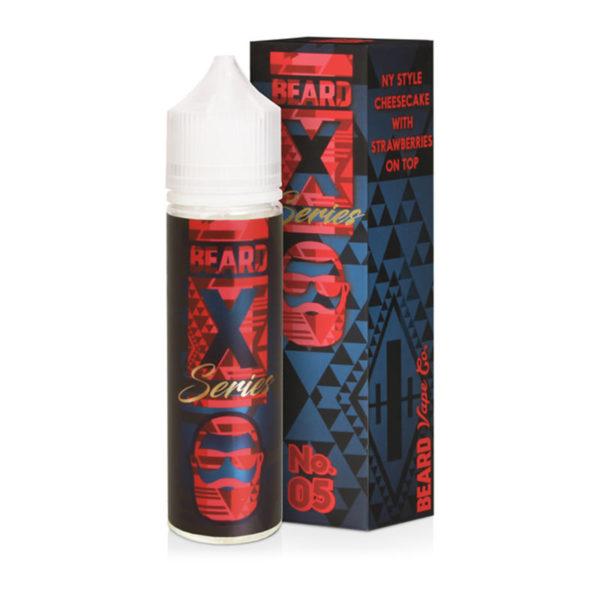 NO.05  X SERIES STRAWBERRY CHEESECAKE E LIQUID BY BEARD VAPE CO 50ML 60VG