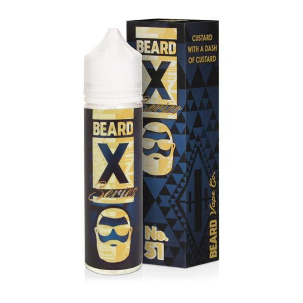 NO.51  X SERIES VANILLA CUSTARD E LIQUID BY BEARD VAPE CO 50ML 85VG