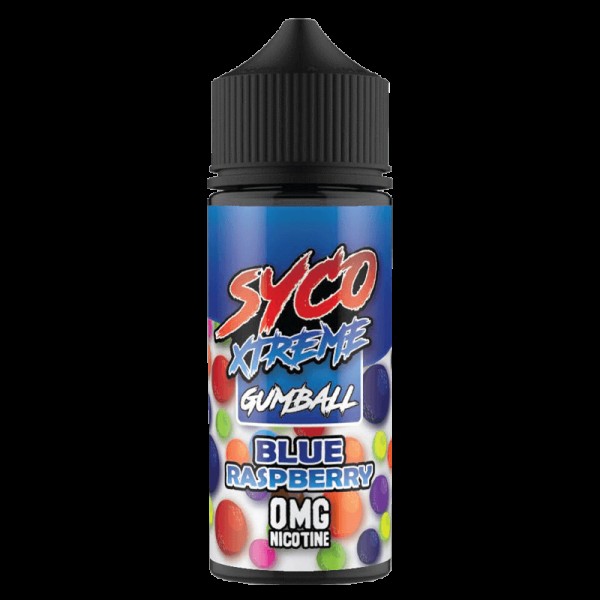 BLUE RASPBERRY E LIQUID BY SYCO XTREME GUMBALL 100ML 80VG