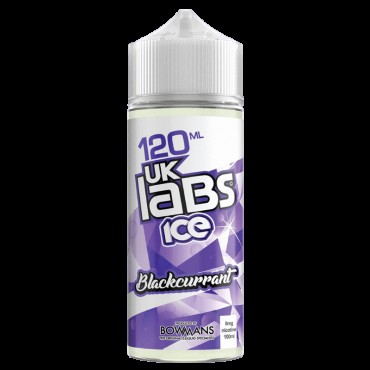 BLACKCURRANT E LIQUID BY UK LABS - ICE 100ML 70VG