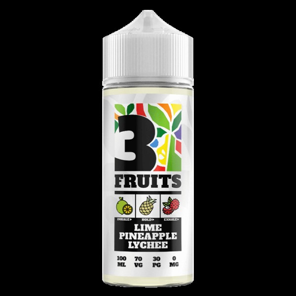 LIME PINEAPPLE LYCHEE E LIQUID BY 3 FRUITS 100ML 70VG