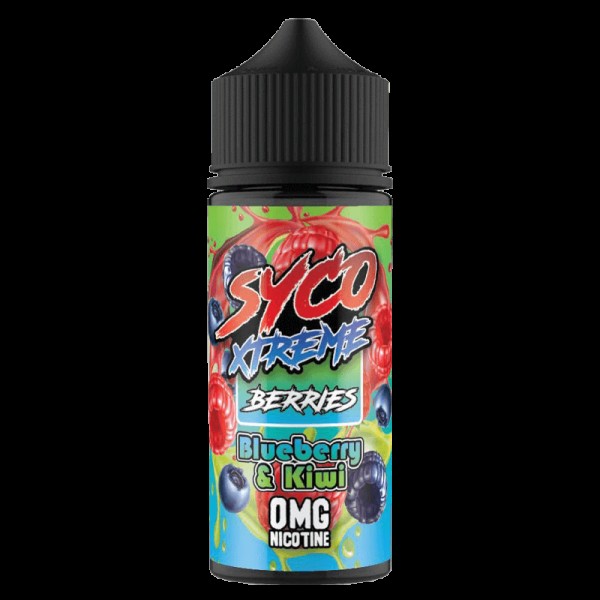 BLUEBERRY KIWI E LIQUID BY SYCO XTREME BERRIES 100ML 80VG