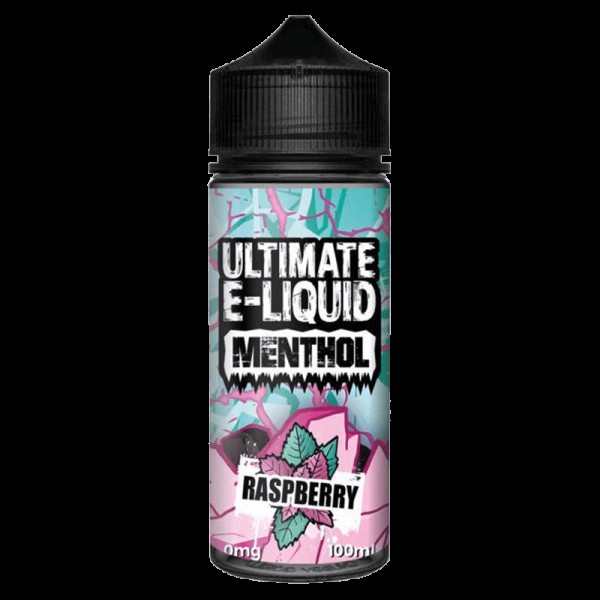 RASPBERRY E LIQUID BY ULTIMATE E-LIQUID - MENTHOL 100ML 70VG