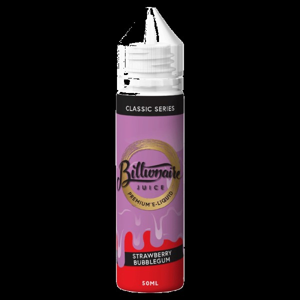 STRAWBERRY BUBBLEGUM E LIQUID BY BILLIONAIRE JUICE 50ML 70VG