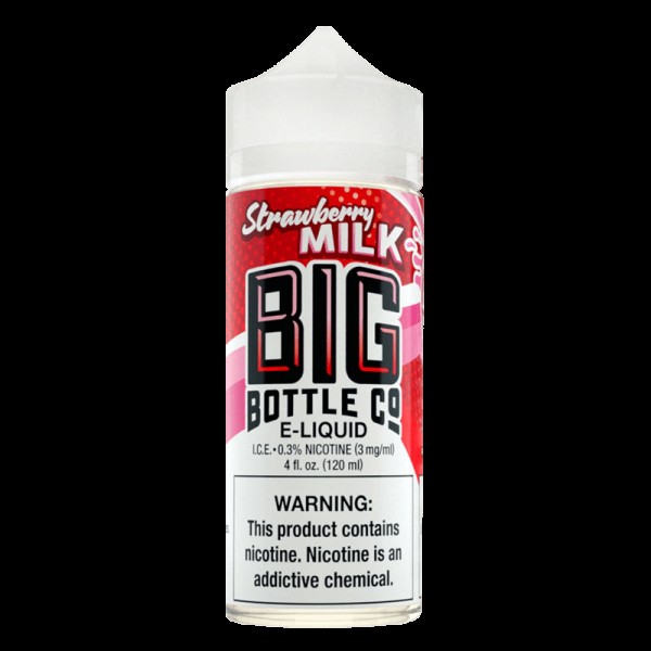 STRAWBERRY MILK E LIQUID BY BIG BOTTLE CO 100ML 70VG