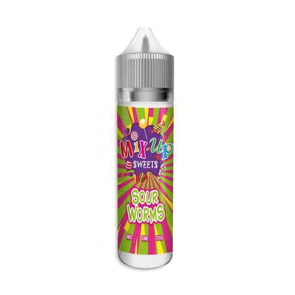 SOUR WORMS E LIQUID BY MIX UP SWEETS 50ML 70VG