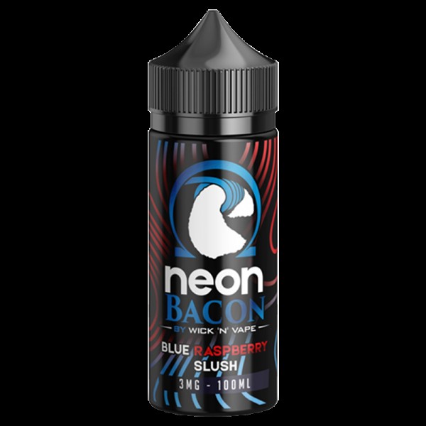 SLUSH'S BLUE RASPBERRY SLUSH E LIQUID BY NEON BACON 100ML 70VG