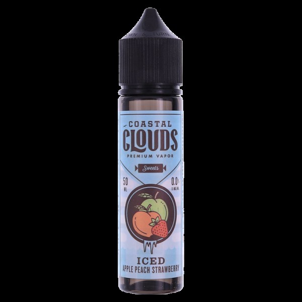 ICED APPLE PEACH STRAWBERRY E LIQUID BY COASTAL CLOUDS - SWEETS  50ML 70VG