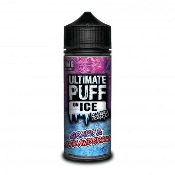 GRAPE & STRAWBERRY E LIQUID BY ULTIMATE PUFF ON ICE 100ML 70VG