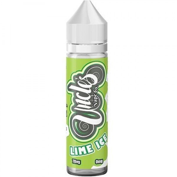 LIME ICE E LIQUID BY UNCLES VAPE CO 50ML 70VG