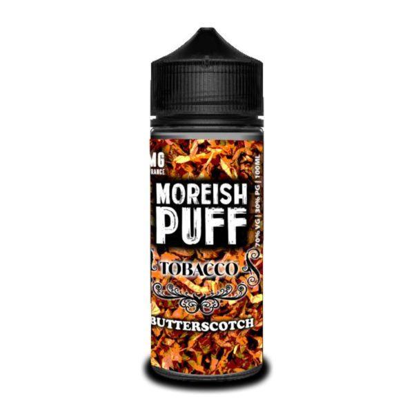 BUTTERSCOTCH TOBACCO E LIQUID BY MOREISH PUFF - TOBACCO 100ML 70VG