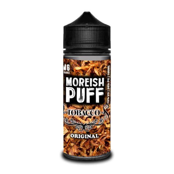 ORIGINAL TOBACCO E LIQUID BY MOREISH PUFF - TOBACCO 100ML 70VG