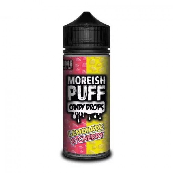 LEMONADE & CHERRY E LIQUID BY MOREISH PUFF - CANDY DROPS 100ML 70VG