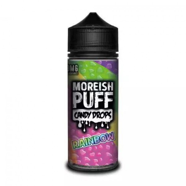 RAINBOW E LIQUID BY MOREISH PUFF - CANDY DROPS 100ML 70VG