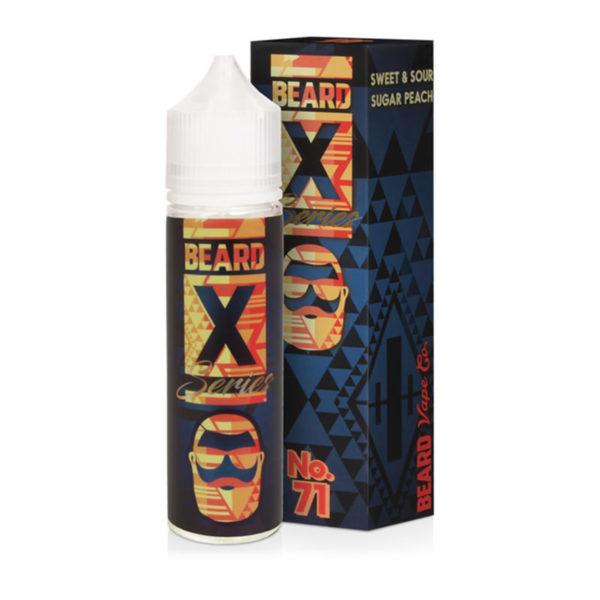 NO.71  X SERIES SWEET & SOUR PEACH E LIQUID BY BEARD VAPE CO 50ML 70VG