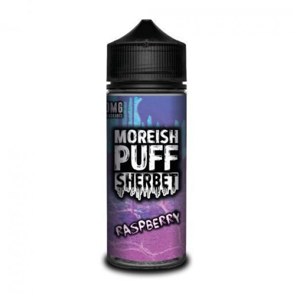 RASPBERRY E LIQUID BY MOREISH PUFF - SHERBET 100ML 70VG