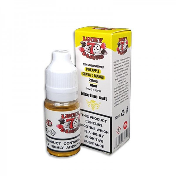 PINEAPPLE GUAVA MANGO NICOTINE SALT E-LIQUID BY LUCKY 7