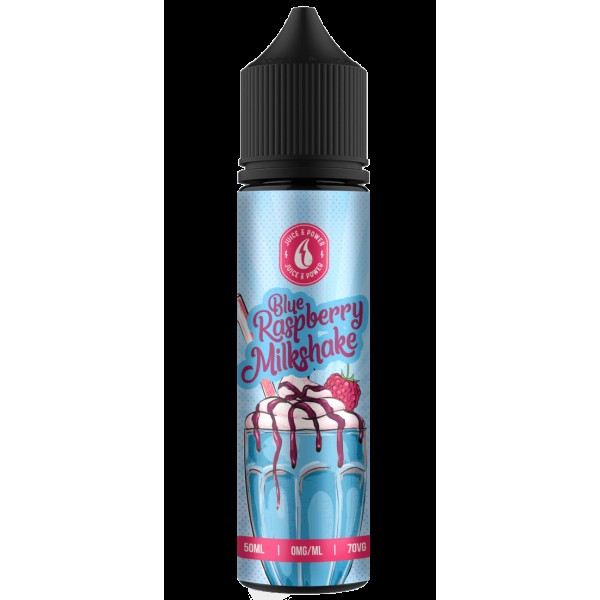 BLUE RASPBERRY MILKSHAKE E LIQUID BY JUICE 'N' POWER 50ML 70VG