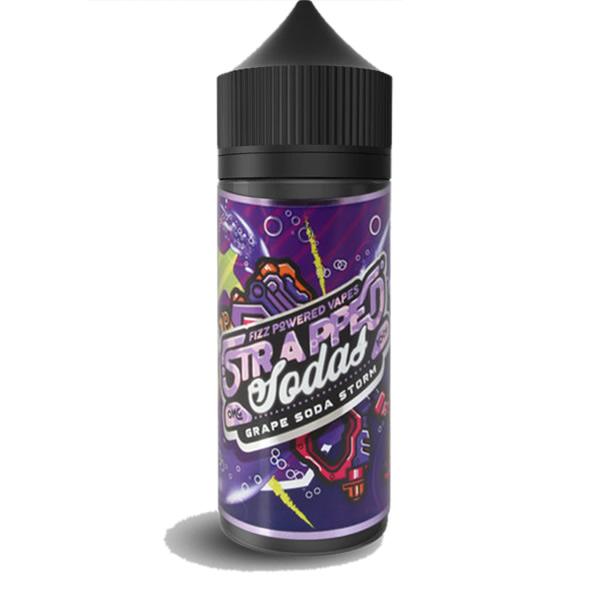 GRAPE SODA STORM E LIQUID BY STRAPPED SODAS 100ML 70VG