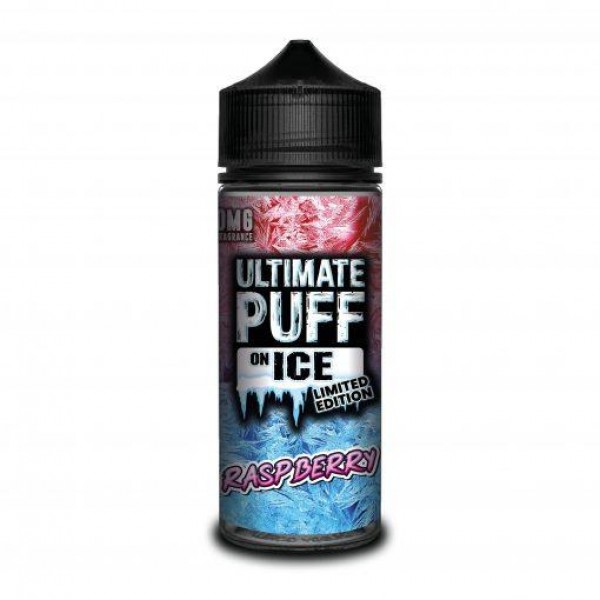 RASPBERRY E LIQUID BY ULTIMATE PUFF ON ICE 100ML 70VG