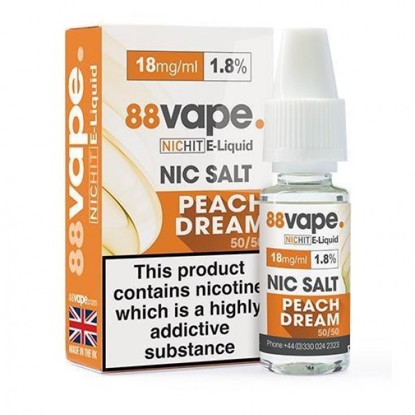 PEACH DREAM NICOTINE SALT E-LIQUID BY 88 VAPE