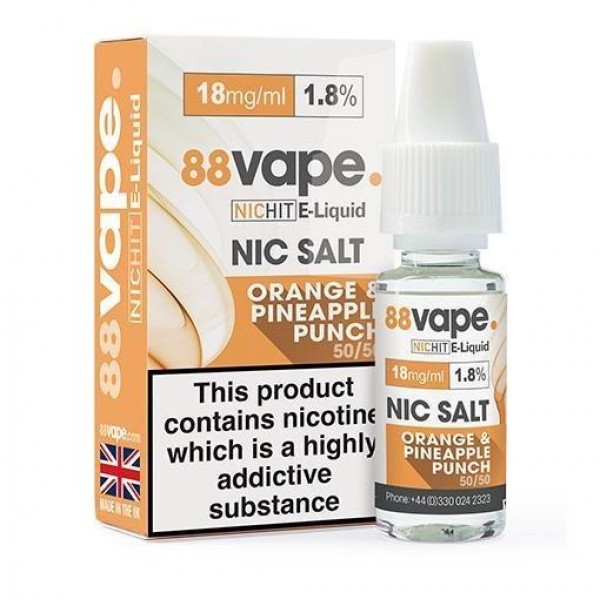 ORANGE & PINEAPPLE PUNCH NICOTINE SALT E-LIQUID BY 88 VAPE