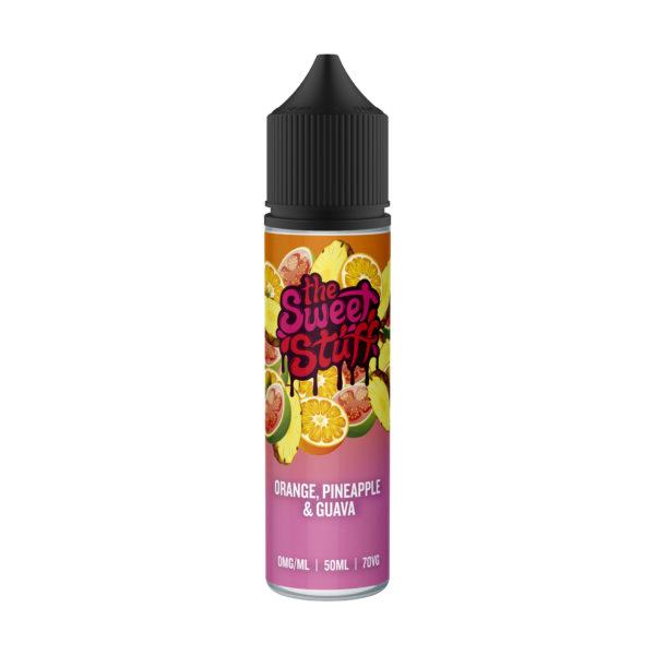 ORANGE PINEAPPLE & GUAVA E LIQUID BY THE SWEET STUFF 50ML 70VG