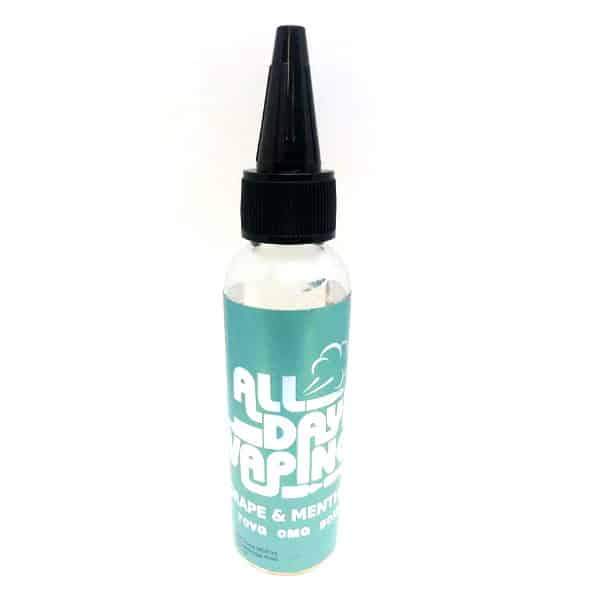 GRAPE & MENTHOL E LIQUID BY ALL DAY VAPING 50ML 70VG