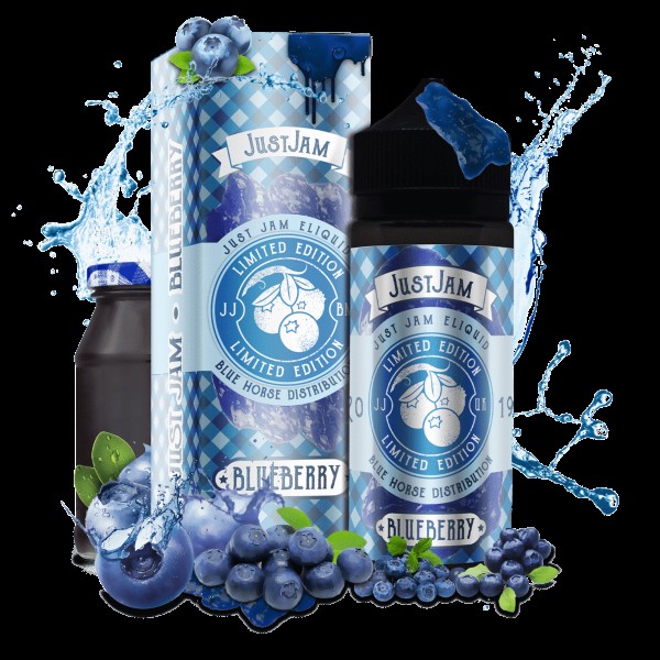 BLUEBERRY E LIQUID BY JUST JAM X BLUE HORSE DISTRO 100ML 80VG