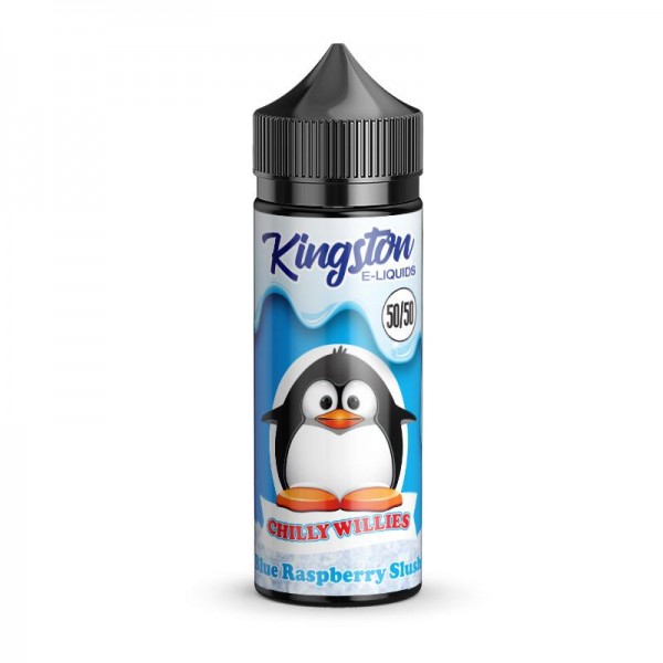 BLUE RASPBERRY SLUSH E LIQUID KINGSTON 50/50 CHILLY WILLIES 100ML 50VG