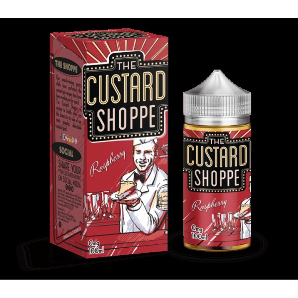 RASPBERRY E LIQUID BY THE CUSTARD SHOPPE 100ML 75VG