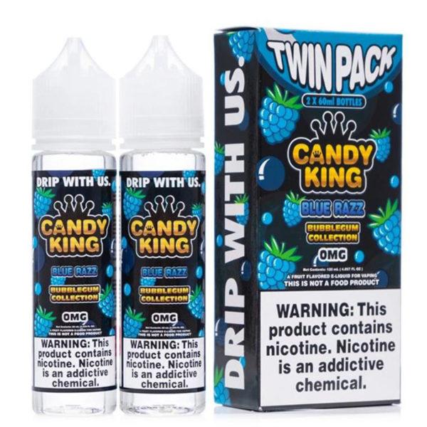 BLUE RAZZ E LIQUID BY CANDY KING BUBBLEGUM (2 X 50ML) 100ML 70VG