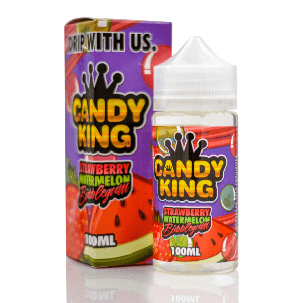 STRAWBERRY WATERMELON BUBBLEGUM E LIQUID BY CANDY KING 100ML 70VG